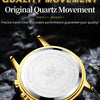 OLEVS Men's Watches Top Brand Luxury Original Waterproof Quartz Watch for Man Gold Skeleton Style 24 Hour Day Night New