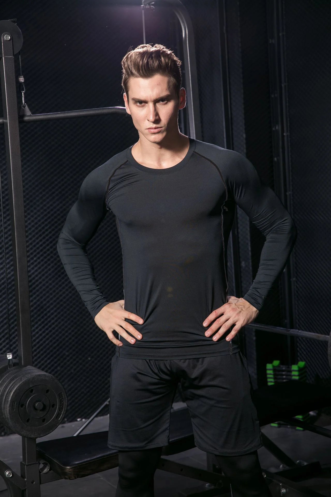 Anime Men's Compression Shirt Fitness Sport Running Tight Gym TShirts Athletic Workout Quick Dry Tops Tee Summer