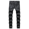 2023 New  Casual Mens Cotton Jeans Elastic Slim Skinny White Camouflage Printing Jeans Male Thin Denim Pants Vaqueros Hombre