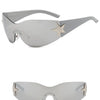 Sports Punk Sunglasses Goggle Y2k Luxury Brand Designer Sun Glasses Shades One Piece Around Eyewear Female Five Star Eyeglasses