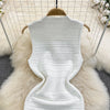 White/Black Sexy Summer Knit Strap Dress Women Tank V Neck Elatic Waist Bodycon Sundress Female Beach  Midi Dress