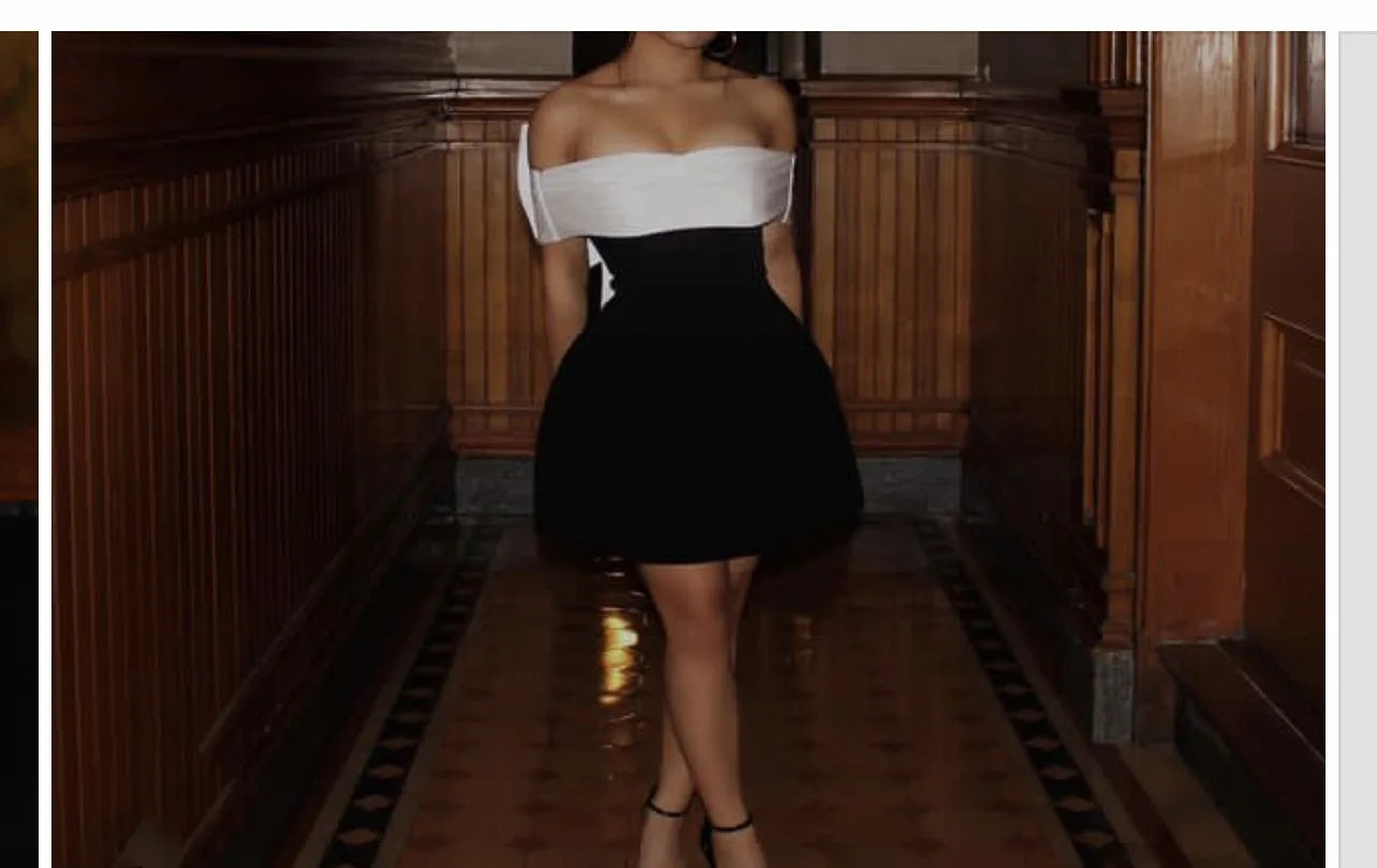 Damen Trägerloses Rückenfreies Kurzes Kleid Elegant Sexy Off Shoulder Ärmellose Kleider 2025 Damen Abendparty Geburtstagskleider Schwarz