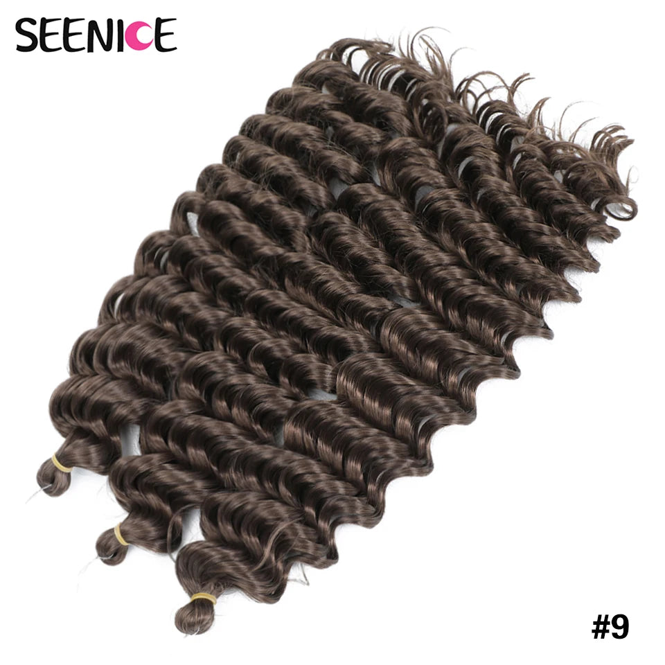 Deep Wavy Twist Synthetische Häkelhaare Afro Lockiges Haar Afrikanische Häkelzöpfe Ombre Blonde Flechthaarverlängerungen für Frauen