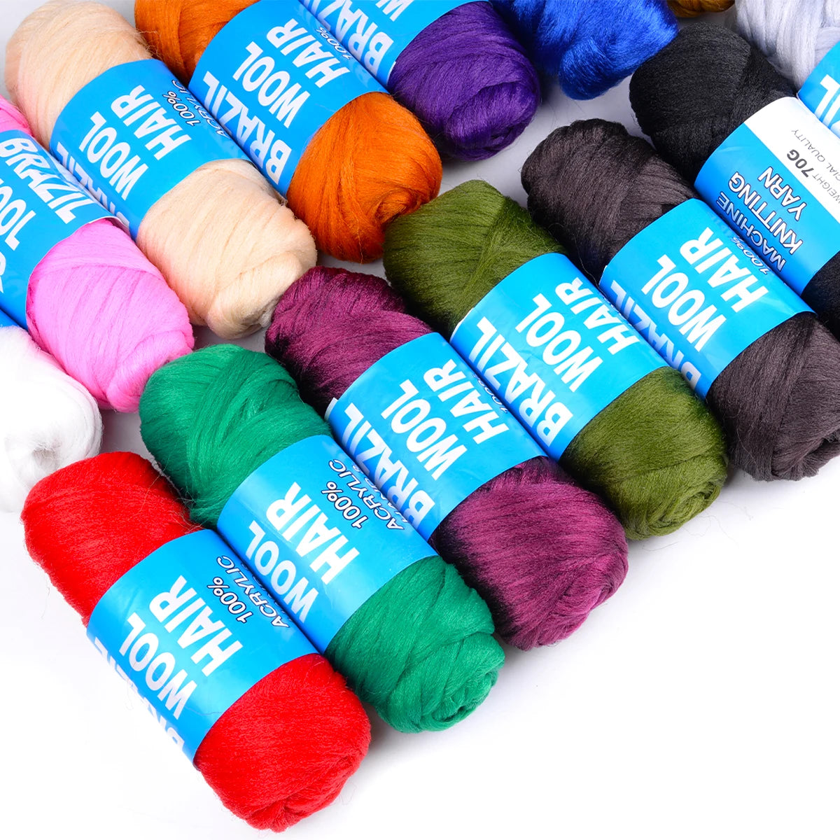 4er-Pack brasilianisches Wollhaar, synthetische Häkelhaarextensions für Frauen, afrikanisches Haargarn zum Flechten von senegalesischen Twists, Kunsthaar
