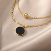 Double Layer Hollow Clavicle Chain Stainless Steel Necklace For Women Punk Hip-Hop Streetwear Jewelry Dropshipping