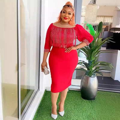 African Dresses for Women 2025 Elegant Summer Africa Clothing Plus Size Wedding Party Long Christmas Dress Dashiki Ankara Outfit