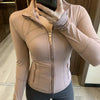 Slimming Zipper Jacket Yoga Collar Lightweight Quick Dry Sporty Thin Rose Gold Evening Summer Outerwear for Active Living