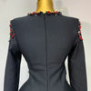 Luxury Birthday Women Celebrity Sexy Long Sleeve V Neck Rhinestone Black Bandage Dress 2025 Elegant Evening Club Party Dresses