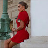 Elegantes Damen Luxus Aushöhlen Rote Schleife Freizeit Minikleid Schleife Abendparty Formelle Kurze Kleider Neu Schwarz Weiß Kleider Street