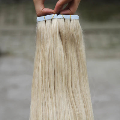 Remy Straight Tape In Hair Extensions Brown 14-30inch Invisible Blonde Virgin Skin Weft PU Human Hair Extension For Women