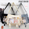 Y2K Waterproof Canvas School Bags Messenger Bag Women Handbags Student Shoulder Bag Fashion Large Capacity Crossbody Bag Itabag