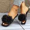 Fashion New Women'S Sandals Square Toe Flat Shoes Summer Simple Flip Flops Women'S Home Slippers Women'S Beach Shoes Casual Shoe