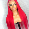Ombre Blue Blonde Preplucked Long Lace Front Wig Straight 180%Density Hairline Glueless For Women Synthetic Fiber