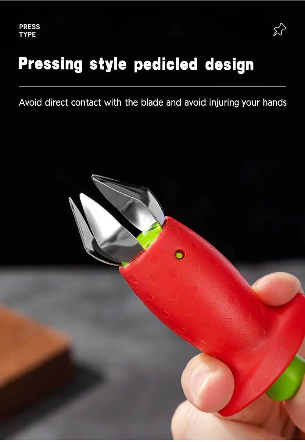 Strawberry Huller Pineapple Cutters Novel Tomato Stalks Remover Fruit Knife Useful Strawberry Leaf Cleaner Kitchen Accessories