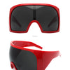 Oversized Punk One-piece Wrap Around Sunglasses Goggle Women Men Sun Glasses Female Surround 2000'S Shades Eyewear