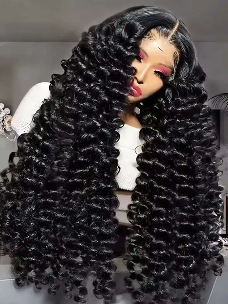 40 42 Inch Loose Wave 13x6 HD Lace Frontal Wig Human Hair Brazilian Loose Deep Waves Curly Wigs Lace Front Wigs For Women