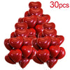 Valentinstag 50/10 Stück Rote Herzballons Aufblasbare Latexballons für Valentinstag Hochzeitsfeier Jubiläum Dekoration Zubehör