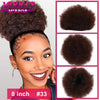 Synthetic Afro Puff Drawstring Ponytail Hair Bun 10 Inch Short Afro Kinkys Curly Afro Bun Extension Hairpieces Large Size