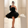 Modern Fashion Short Prom Dresses Luxury Flowers Decorate Evening Dresses فساتين سهرة vestidos bonito para mujer Customized
