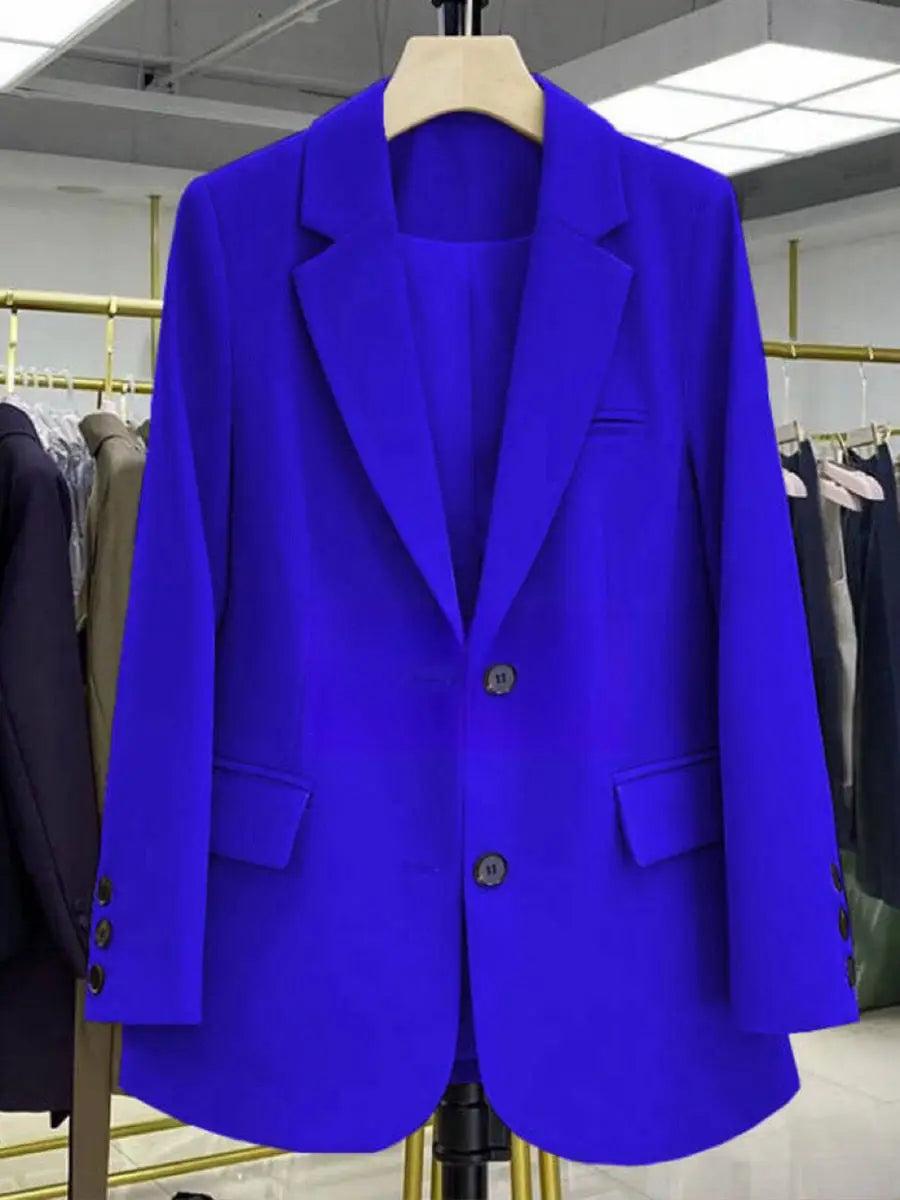 Candy Color Blazer Women Clothing Trends Long Sleeves Blazers Chic Office Ladies Jackets Luxury High-end Coat Vestido Outerwear