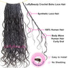 Body Wave Pre-Looped Crochet Boho Locs With Human Hair Curls Goddess Locs Body Wave Full Ends Hair Extensions For Black Women