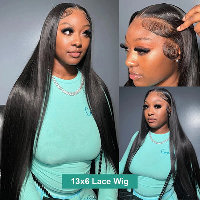 Bone Straight Wigs 100% Human Hair Wigs HD Lace Frontal Wig 13x6 Natural Black 4x4 13x4 HD Lace Front Human Hair Wig For Women