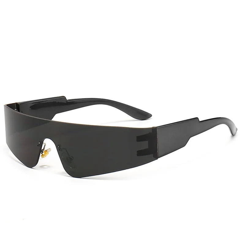 Neue Mode Bunte Sport-Sonnenbrillen Damen Cyberpunk Randlose Sonnenbrille Anti-UV Fahr-Sonnenbrille UV400 Oculos De Sol
