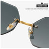 Small Frame Hexagon Rimless Sunglasses Men Retro Frameless Sun Glasses for Women 2024 Luxury Brand Square Eyewear UV400 Shades