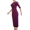 European and American women's fashion white stripe dress