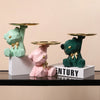 Geometrischer Bär Schlüsselhalter Figur Eingang Bastelarbeiten Harz Schreibtisch Dekoration Süßigkeiten Kleinigkeiten Haushaltswaren für Zuhause Wohnzimmer