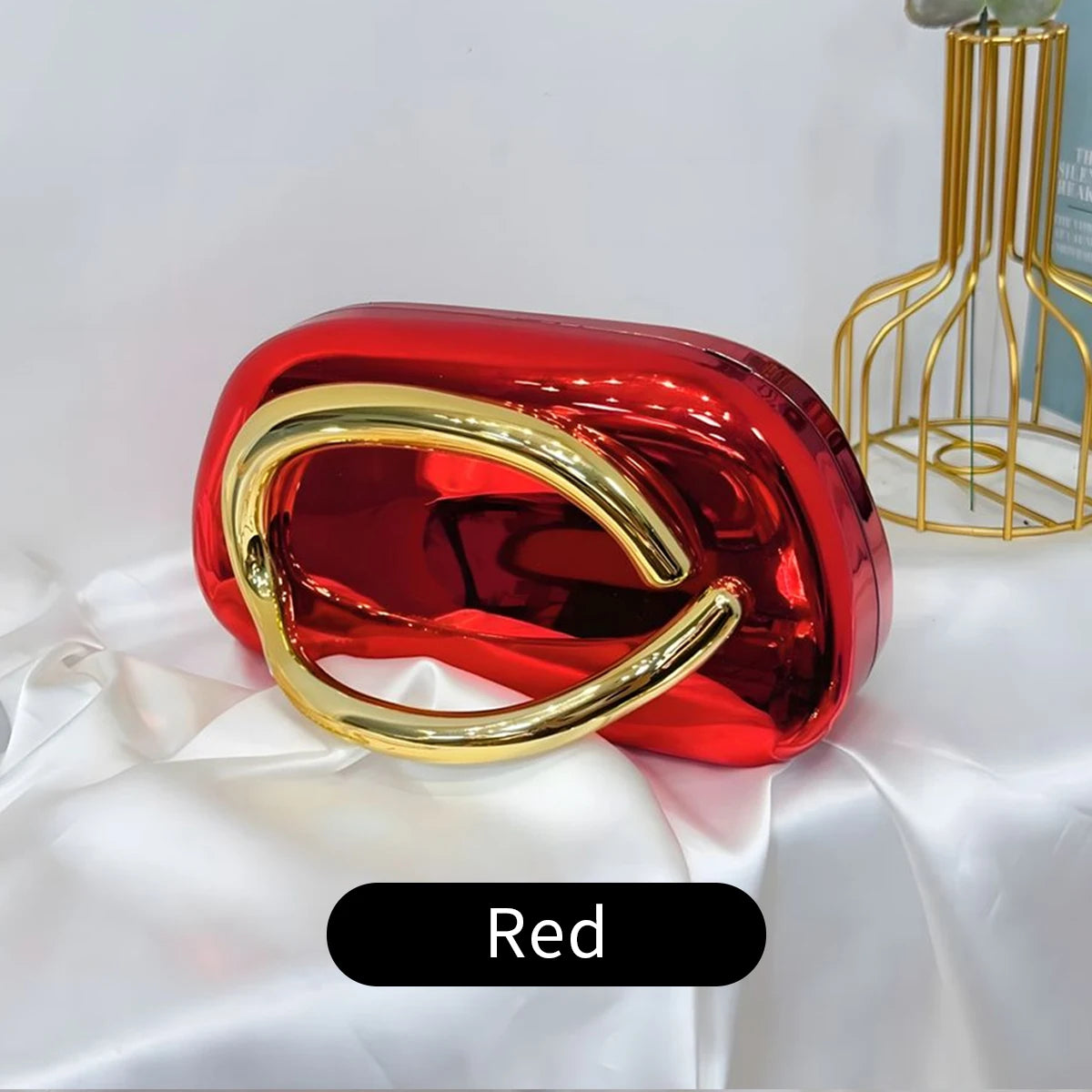 Mode Elegante Metallverschluss Boxförmige Umhängetaschen Damen Abendtaschen Hochzeit Mini Damen Geldbörse Party Niedliche Geldbörse Clutch