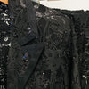 HIGH STREET Newest 2026 Designer Runway Suit Set Women's Single Button Guipure Lace Sequined Blazer Pants Suit