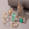 50pc/Lot Jewelry Factory In Stock Finger Rings Women Gold Antique Silver Plate Enamel Opal Crystal Snake Jewelry Party Bar Girl