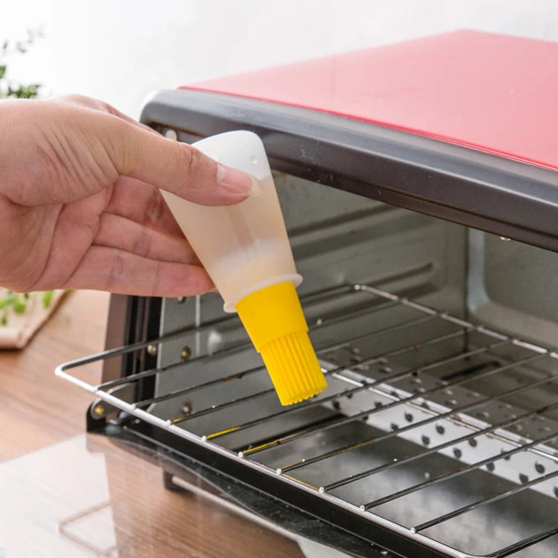 Kitchen Gadgets Barbecue Oil Brush Silicone BBQ Honey Oil Bottle With Brush Convenient Basting Cooking Tools Kitchen Accessories