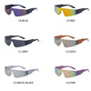 Neue Mode Bunte Sport-Sonnenbrillen Damen Cyberpunk Randlose Sonnenbrille Anti-UV Fahr-Sonnenbrille UV400 Oculos De Sol