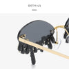 Diamond Rimless Sunglasses Women Luxury Brand Rhinestone Sun Glasses Ladies Sexy Tear Shape Punk Party Eyewear gafas de sol