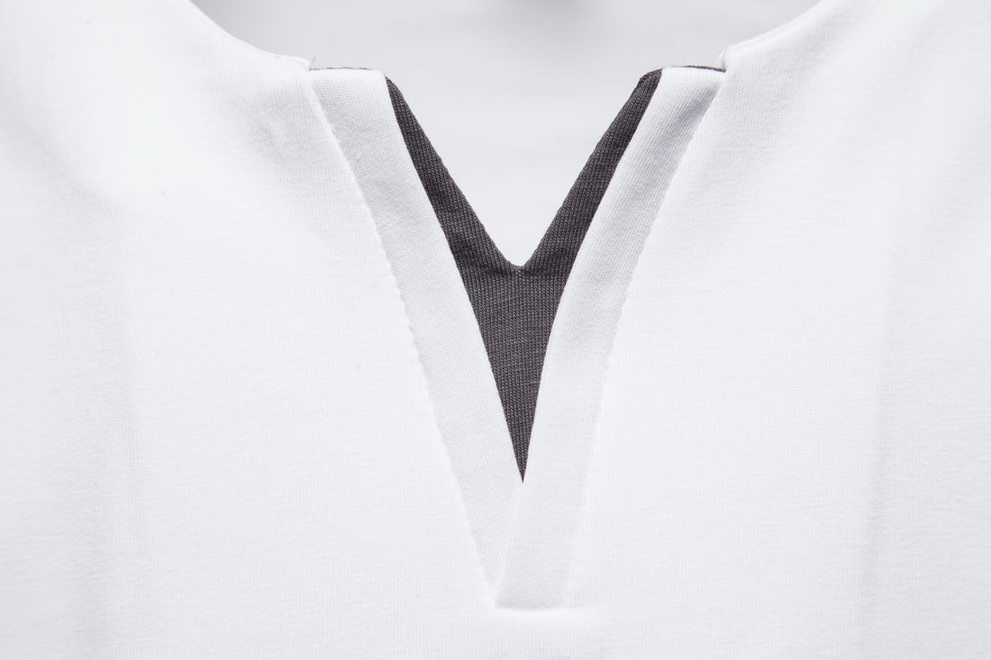 Mens Short Sleeve Henley Shirts Casual Cotton Slim Fit Basic Summer V Neck T-Shirt