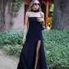 TARUXY Mode Trägerloses Kleid mit Band Frauen Elegantes Ärmelloses Mesh Strand Urlaub Langes Kleid Frühling 2025 Neues Damenkleid