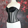 Steel Bone Transparent Bra Bustier Women's Waist Trainer Shapewear Girdles Corset Sexy Club Party Crop Top Lingerie Plus Size