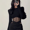 Summer Women T Shirt Girls T-Shirt Woman Clothes Long Sleeve Tops Spring Black Slim Tshirt Female Crop Top Tee Sexy Skinny Y2k