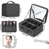 Smart LED Cosmetic Case With Mirror Travel Makeup Bag Large Capacity Female Beautician Skincare Product Makeup Case For Women