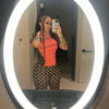 Stretch 2 Piece Set Women Short Sleeve T Shirt Tight Pants Moon Print Slimming Sportswear Sexy Base Fashion