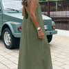 New Arrival Women's Strapless Backless Long Loose Home Dress Comfortable Sleepwear Casual Maxi Dress