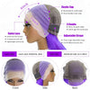 Purple Straight Bob Wigs Human Hair Preplucked Transparent Lace Frontal Wigs Brazilian 13x4 Short Bob Wigs 100% Human Hair Wigs