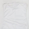 CM.YAYA Women Strapless Sleeveless Ruched Stacked Mini Dress 2025 Summer Beach Vacation Party Birthday Street Sexy Dresses