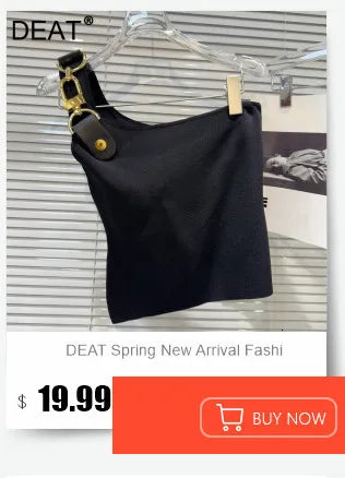 DEAT Fashion New Items Three-dimensional Flower Decoration Chest Pad Camisole For Women Fishbone Waist Sling Vest 11A04201