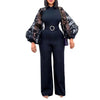 Mesh Jumpsuit Women White Overalls Party Lace Rompers New In Bodysuit One Piece Long Sleeve Summer Long Pants Y2k Spring Work