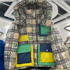 2023 Europäische Station Winter Neue Daunenjacke Damen Warm Mode Kurze Farb-Patchwork Graffiti dicke Weiße Entendaunenjacke