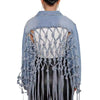 Women Denim Jacket Back Grid Fringe Design Denim Jacket Ladies Spring and Fall Fashion Short Personalized Jacket Coat 2024 New