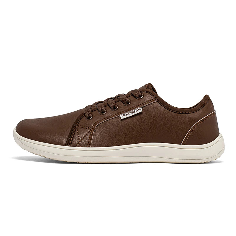 HOBIBEAR Minimalistische Schuhe für Herren und Damen, weite Zehenbox, Barfuß-Schuhe, Zero Drop, Freizeit-Sneaker aus Kunstleder, leichte Walking-Sneaker